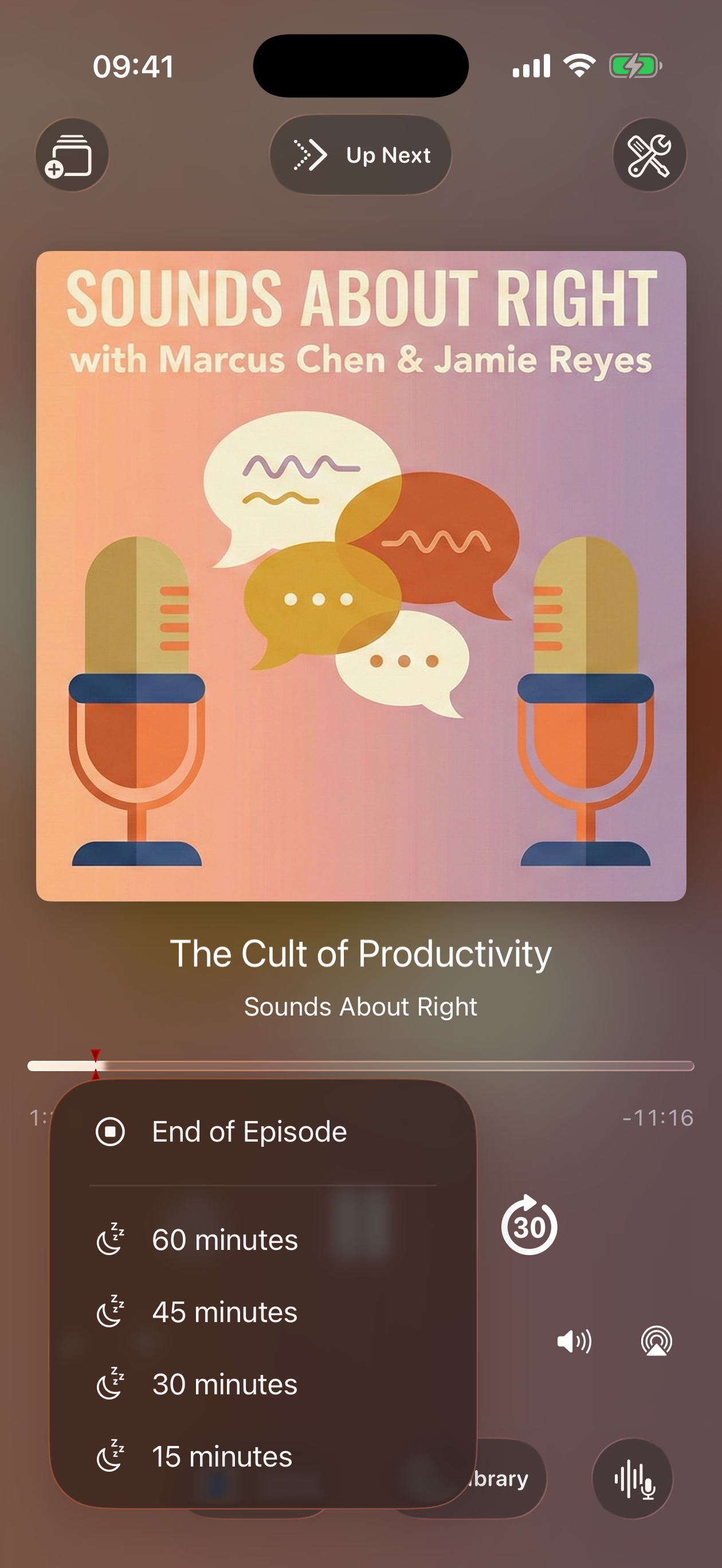 Sleep timer with new options